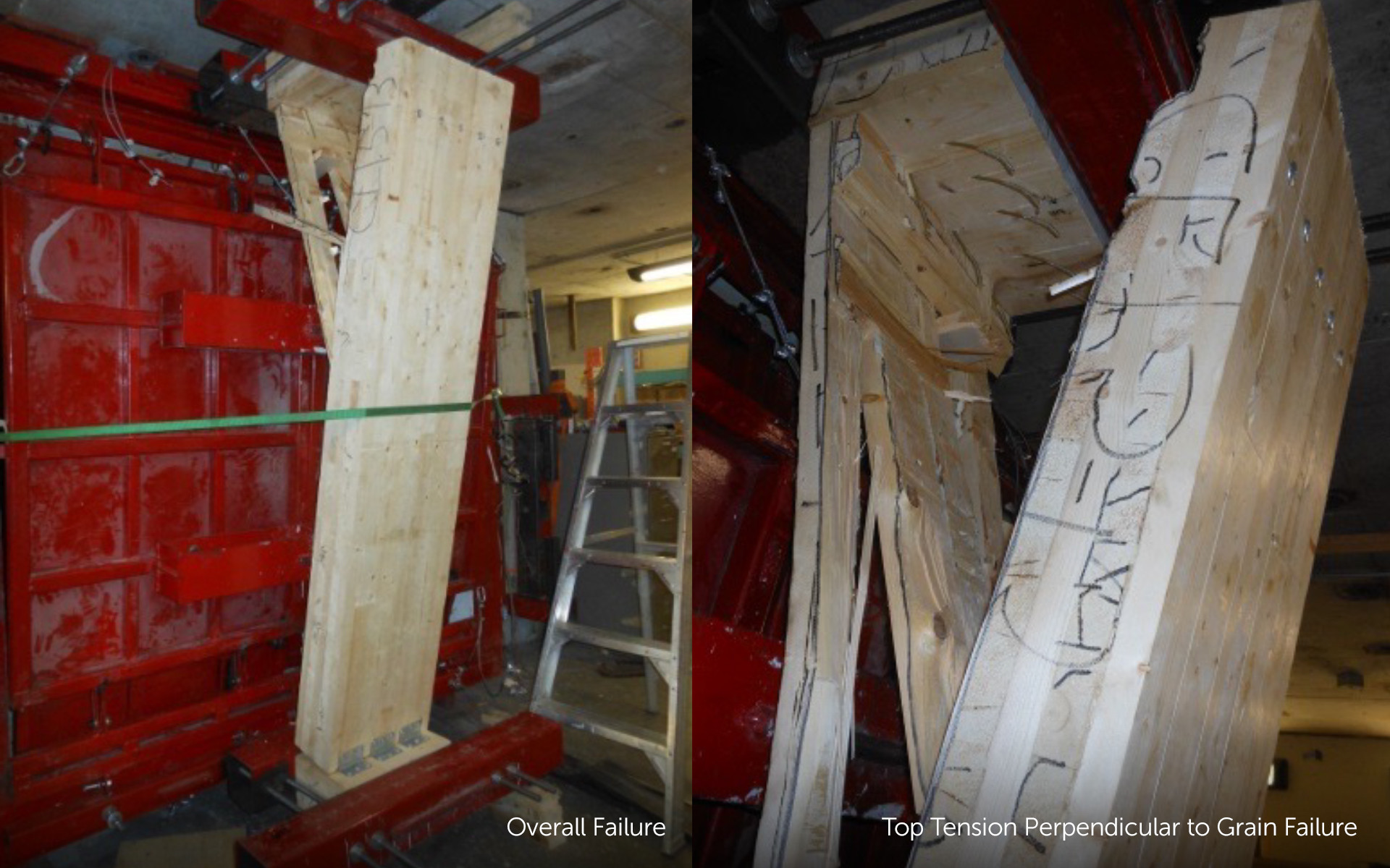 Timber Structures Under Extreme Loads: Failure Analysis