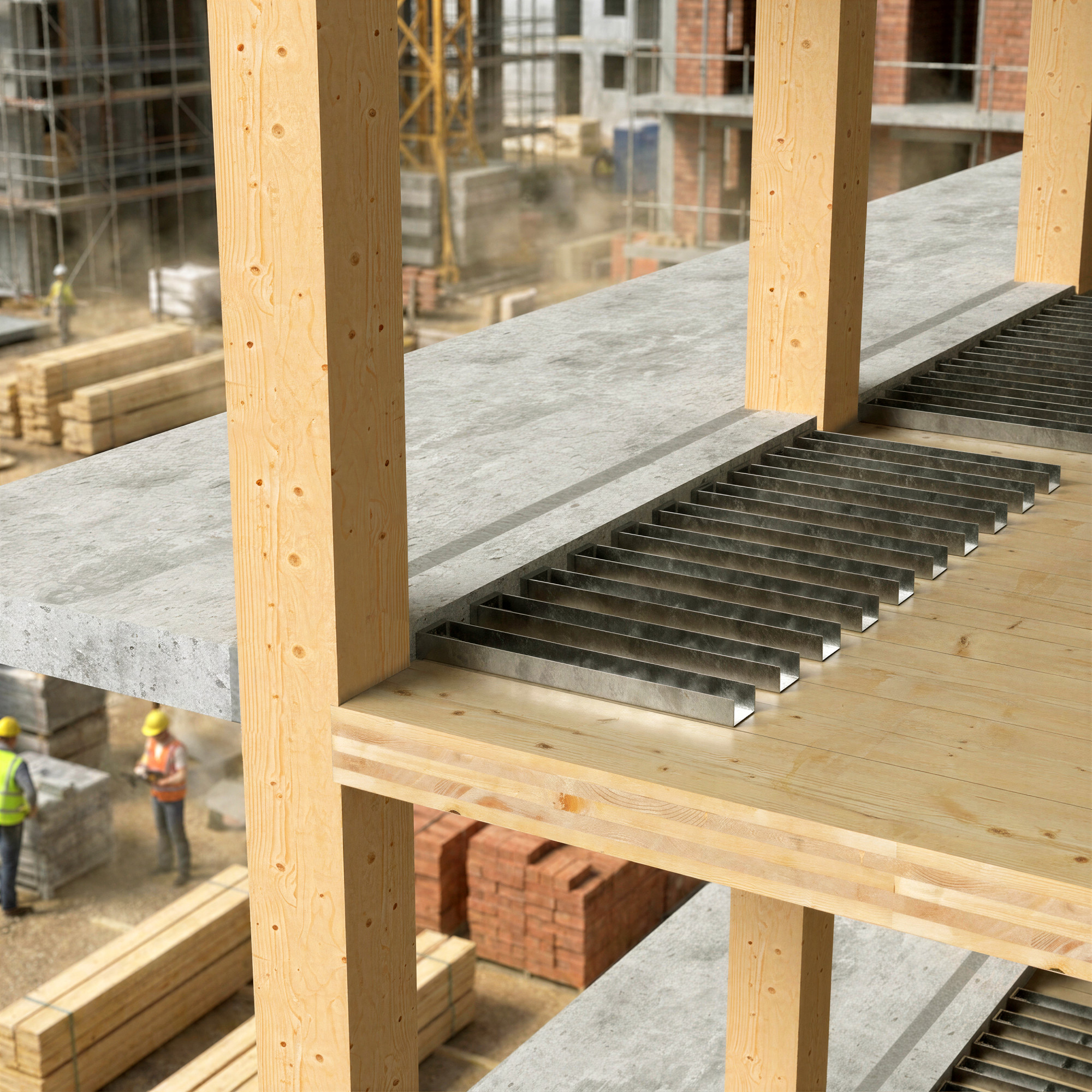 Anschluss HIT Insulated MVX-TS thermische Isolierung Holzdecke Balkon