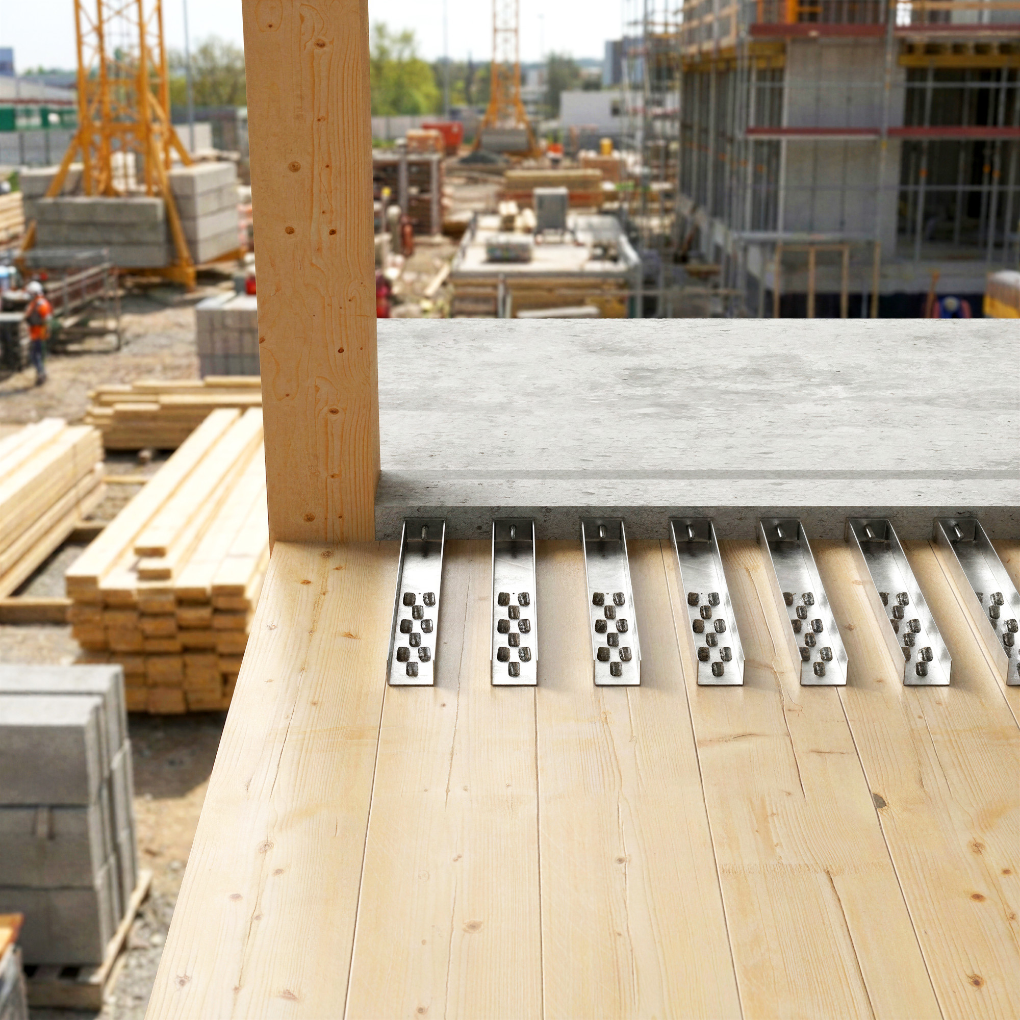 Anschluss HIT Insulated MVX-TS thermische Isolierung Holzdecke Balkon