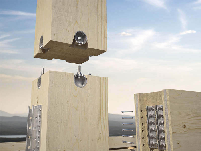 anwendung-demontierbarer-verbinder-holz-holz-ring-pfosten-pfosten-verbindung-ring