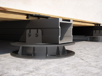 anwendung-justierbarer-stellfuss-für-terrassen-support